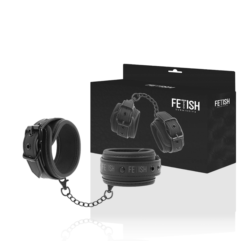 Fetish Submissive - Manette In Pelle Vegana Con Fodera In Noprene