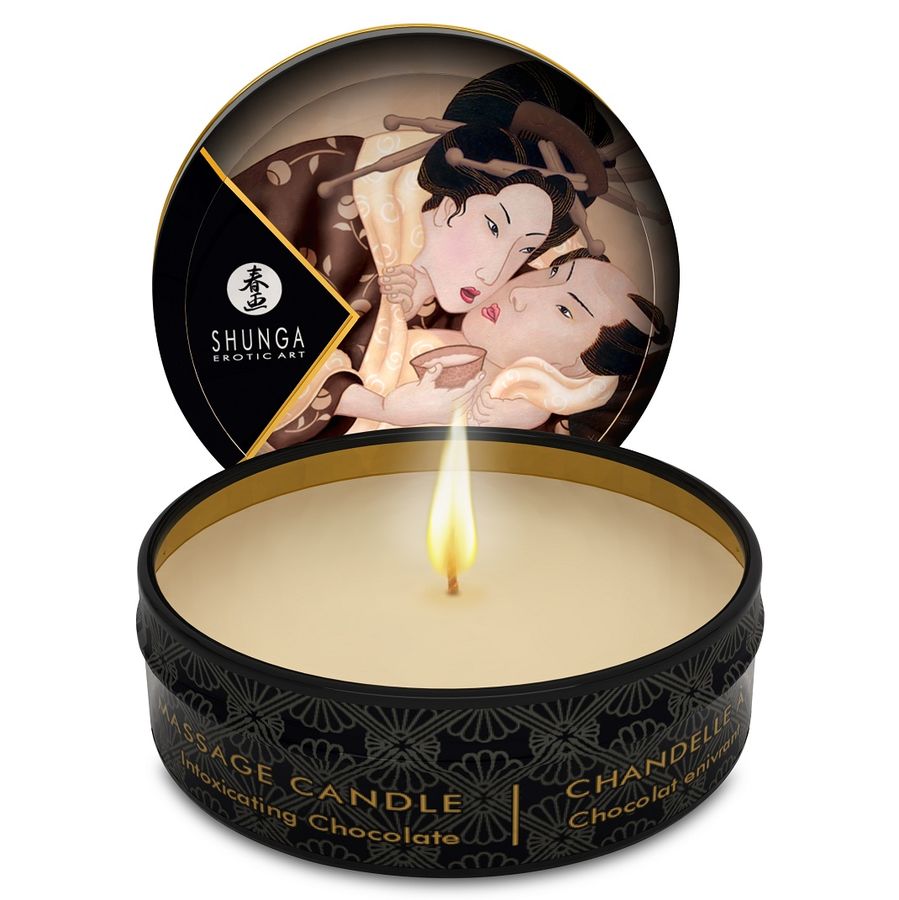 Shunga - Mini Caress By Candelight Candela Da Massaggio Al Cioccolato 30 Ml