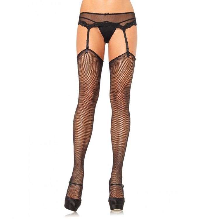 Leg Avenue - Calze A Rete Senza Silicone Autoadesivo Superiore