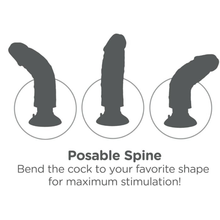 King Cock - Fallo Vibrante Da 17,78 Cm Con Palle Di Carne