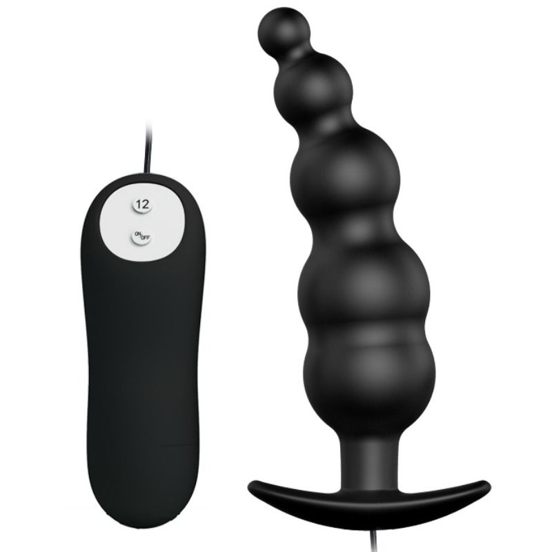 Pretty Love - Plug Anale In Silicone Con Stimolazione Extra E 12 Modalità Di Vibrazione, Telecomando Nero