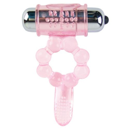 Baile - Anello In Silicone 10 Ritmi Linguali Con Vibrazione Rosa