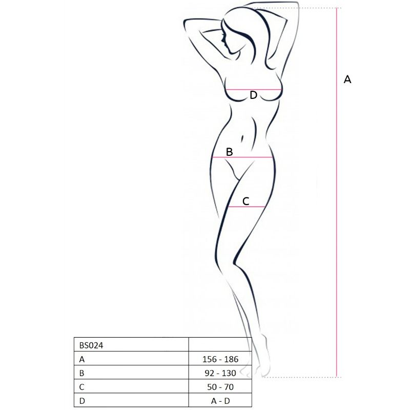 Passion - Bodystocking Donna Bs024 Bianco Taglia Unica