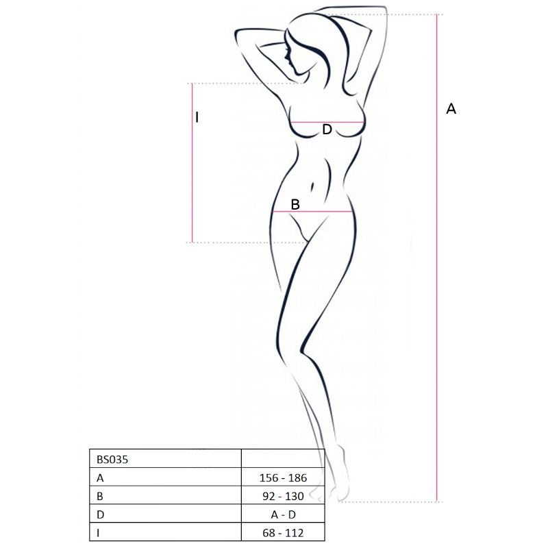 Passion - Bodystocking Donna Bs035 Nero Taglia Unica