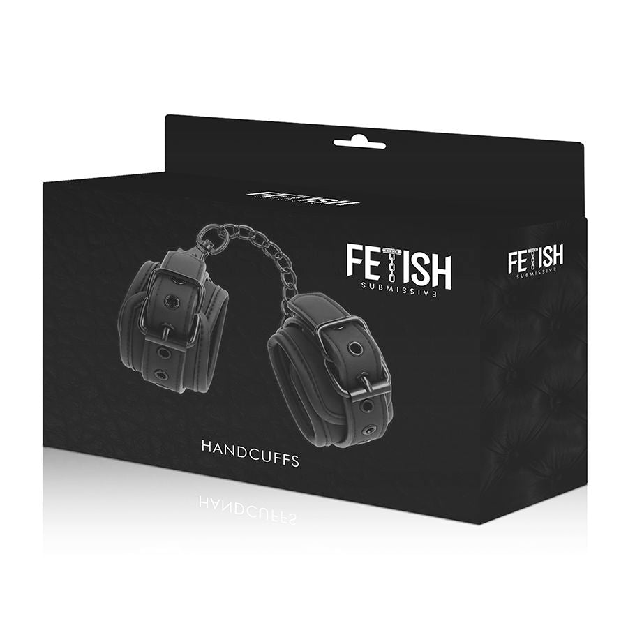Fetish Submissive - Manette In Pelle Vegana Con Fodera In Noprene