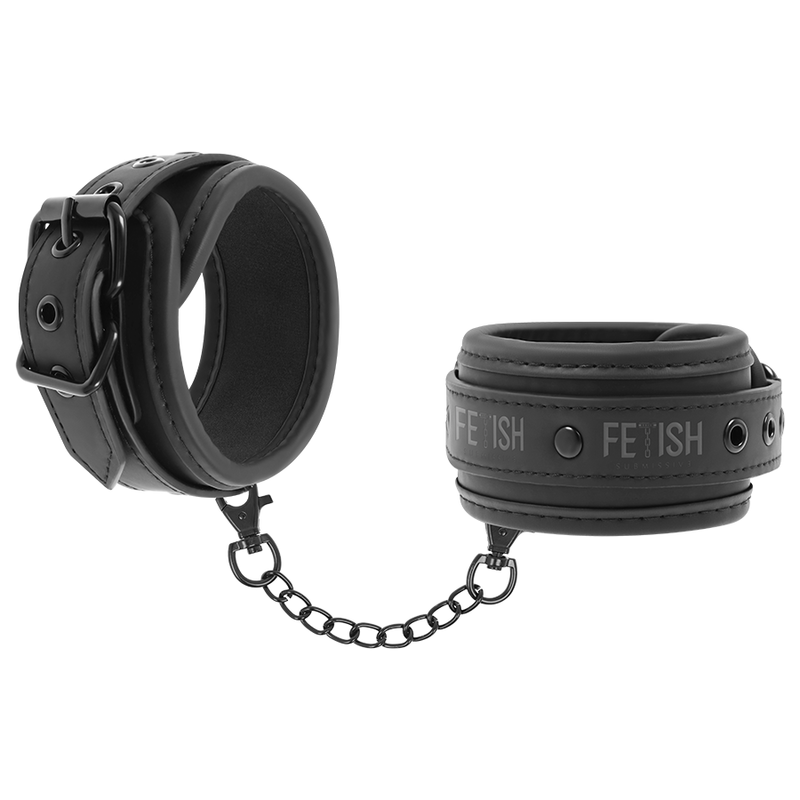 Fetish Submissive - Manette In Pelle Vegana Con Fodera In Noprene
