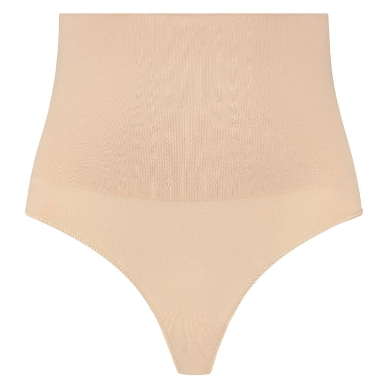 BYE-BRA - FAJA SENZA CUCITURE STILE PERIZOMA BEIGE MISURARE XL