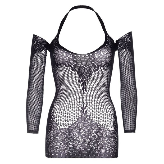 Leg Avenue - Abito Corto In Pizzo Con Scollo A V E Scollo A V Taglia Unica