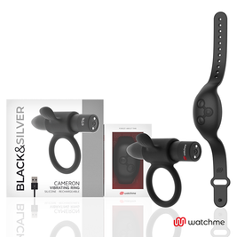 Black&Silver CameronMe Anello Vibrante con Telecomando Premium - immagine 3