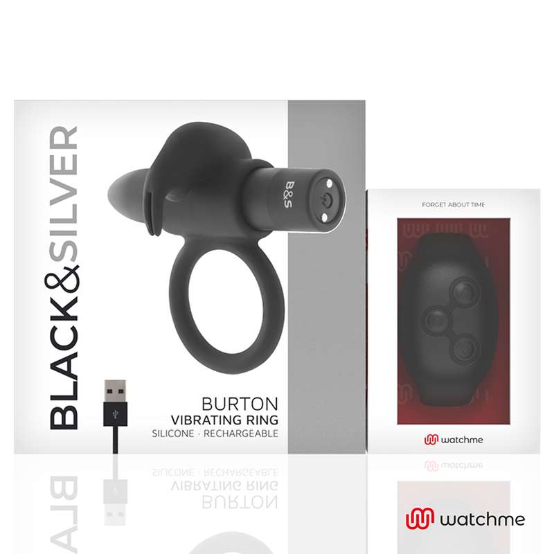 Black&Silver BurtonMe Anello Vibrante con Telecomando Premium - immagine 6