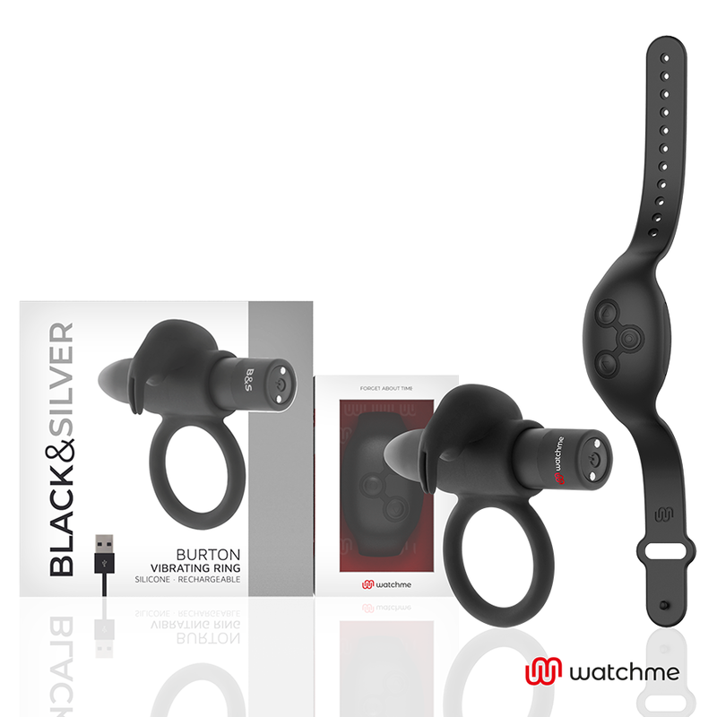 Black&Silver BurtonMe Anello Vibrante con Telecomando Premium - immagine 3