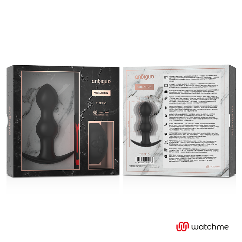 Anbiguo - Watchme Telecomando Plug Vibratore Anale Tiberio