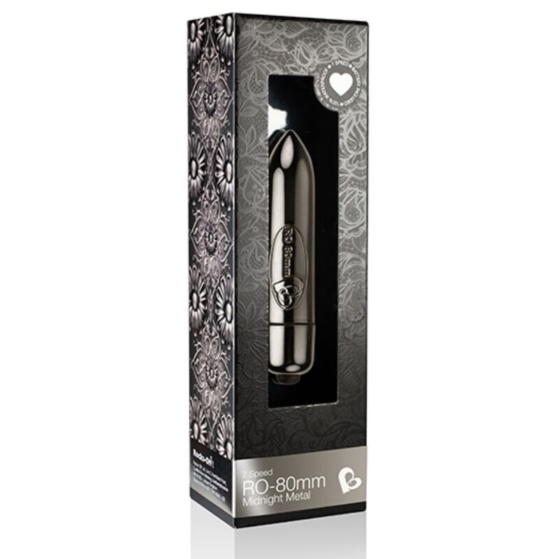 Rocks-Off RO-80MM Midnight Metal Bullet Vibrante Premium - immagine 6