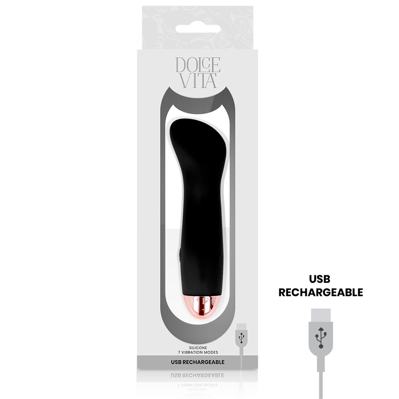 Dolce Vita Vibratore Ricaricabile One Black 10 Velocità Premium - immagine 4