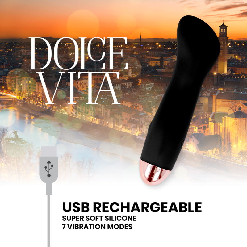 Dolce Vita Vibratore Ricaricabile One Black 10 Velocità Premium - immagine 5