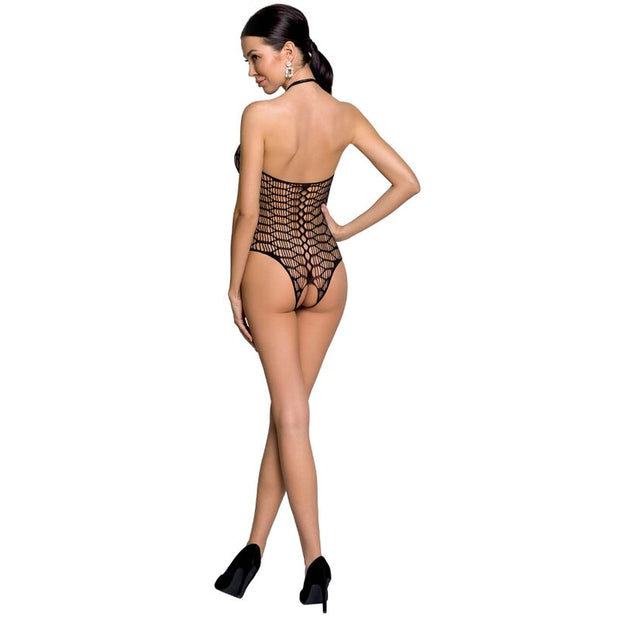 Passion - Bodystocking Nero Donna Bs087 Taglia Unica