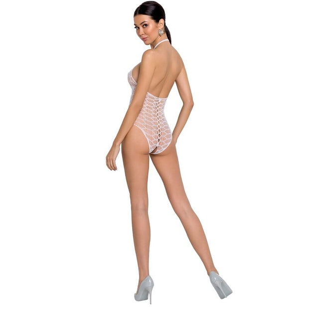 Passion - Bodystocking Donna Bs087 Bianco Taglia Unica