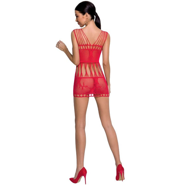 Passion - Bodystocking Rosso Donna Bs090 Taglia Unica