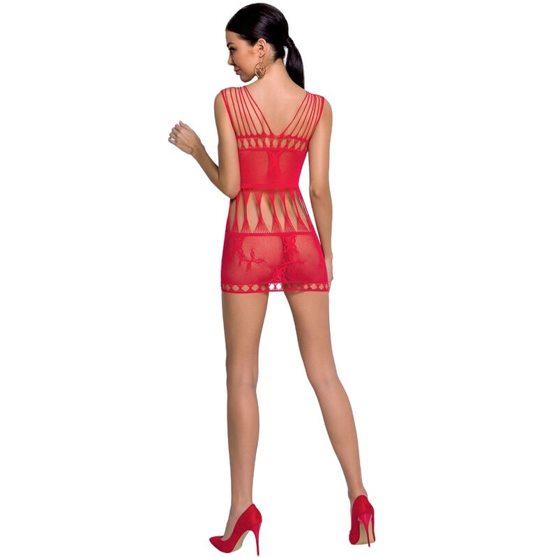 Passion - Bodystocking Rosso Donna Bs090 Taglia Unica