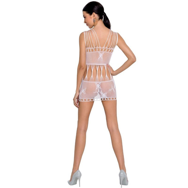 Passion - Bodystocking Donna Bs090 Bianco Taglia Unica
