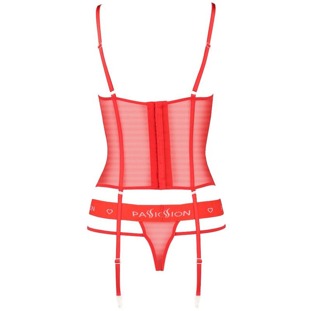 PASSION Corsetto Sensuale Rosso L/XL