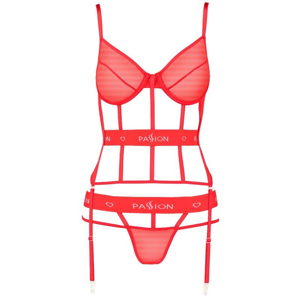 Passione - Corsetto Kyoka - Rojo L/Xl