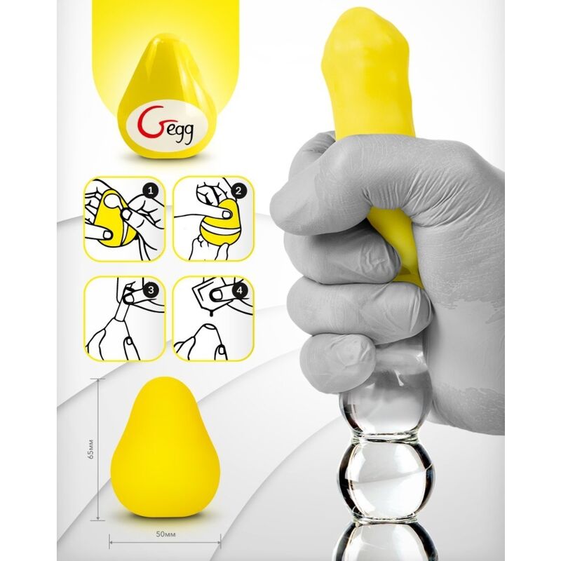 G-Vibe - Uovo Masturbatore Riutilizzabile Giallo Testurizzato