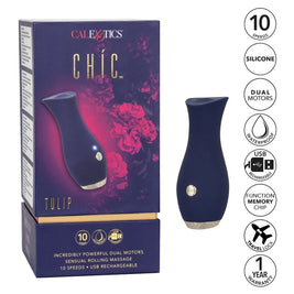 Calexotics Chic Tulip Massaggiatore in Silicone Body-Safe Blu - immagine 9