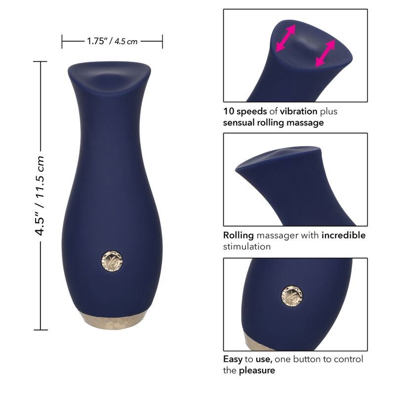 Calexotics Chic Tulip Massaggiatore in Silicone Body-Safe Blu - immagine 6