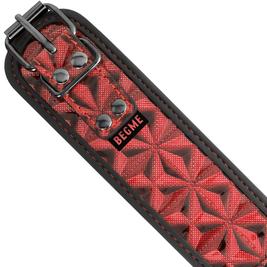 Begme - Collare Edizione Rossa Con Morsetti Per Capezzoli Con Fodera In Neoprene