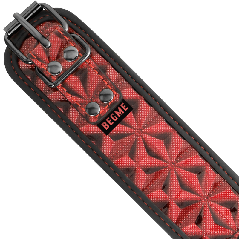 Begme - Collare Edizione Rossa Con Morsetti Per Capezzoli Con Fodera In Neoprene