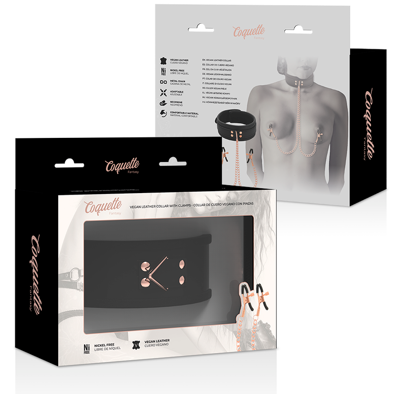 Coquette Chic Desire - Collana Con Morsetto Per Capezzoli Fantasia Con Fodera In Neoprene