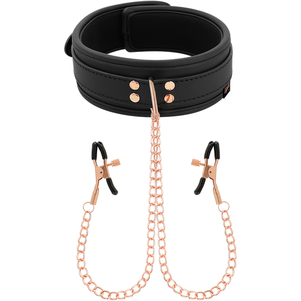 Coquette Chic Desire - Collana Con Morsetto Per Capezzoli Fantasia Con Fodera In Neoprene