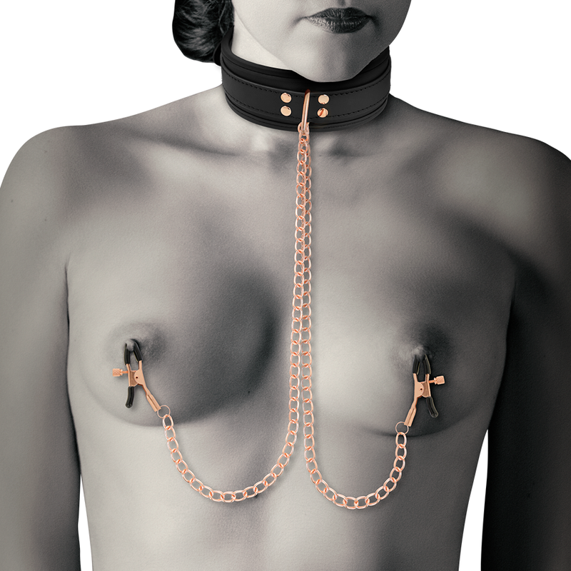 Coquette Chic Desire - Collana Con Morsetto Per Capezzoli Fantasia Con Fodera In Neoprene
