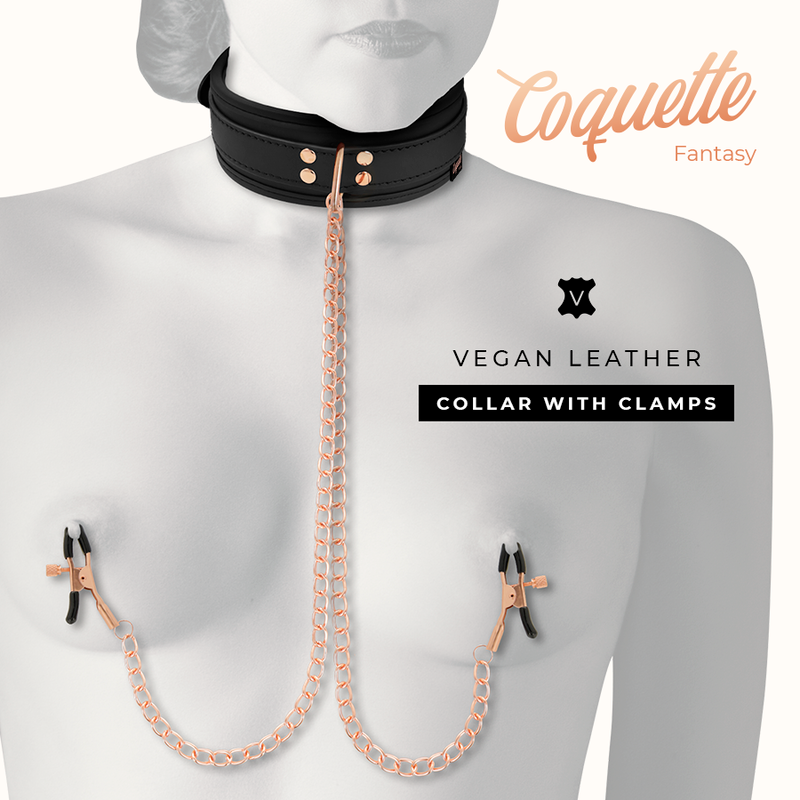 Coquette Chic Desire - Collana Con Morsetto Per Capezzoli Fantasia Con Fodera In Neoprene