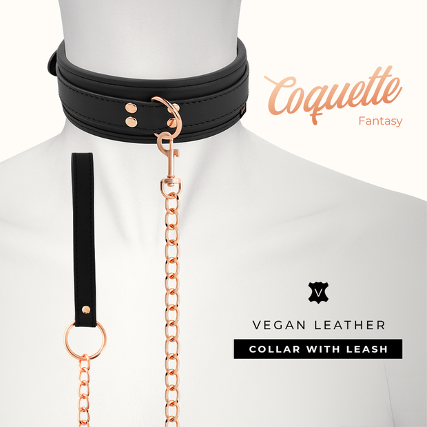 Coquette Chic Desire - Collare In Pelle Vegana Fantasia Con Fodera In Neoprene