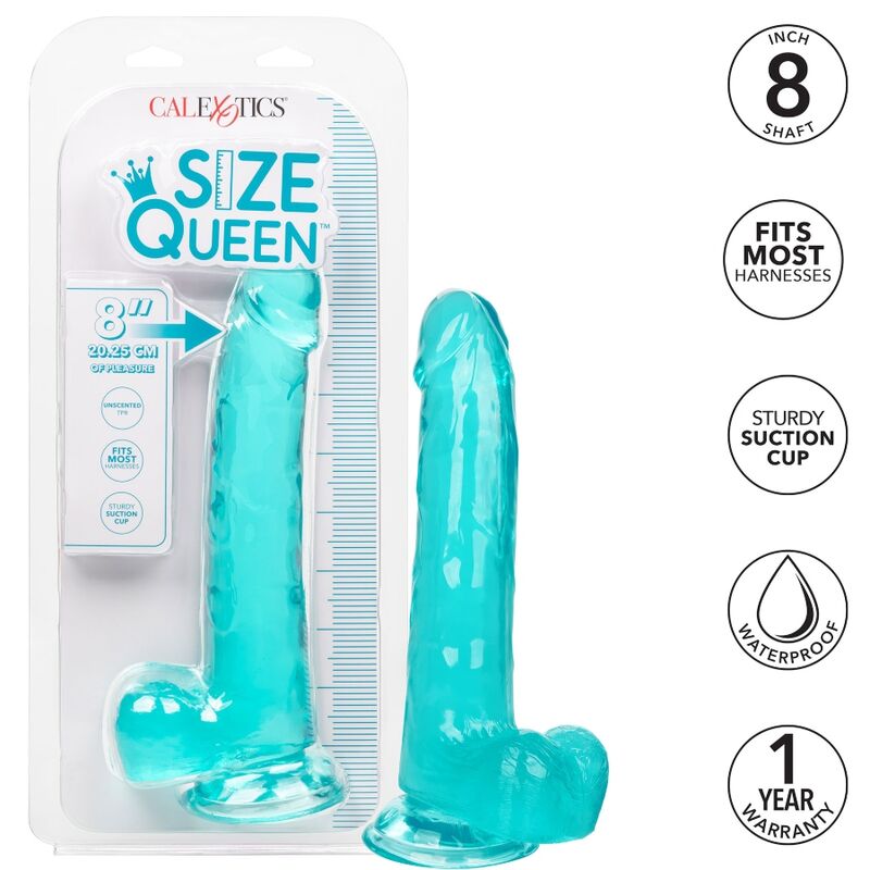 Calexotics - Dildo Taglia Queen Blu 20,3 Cm
