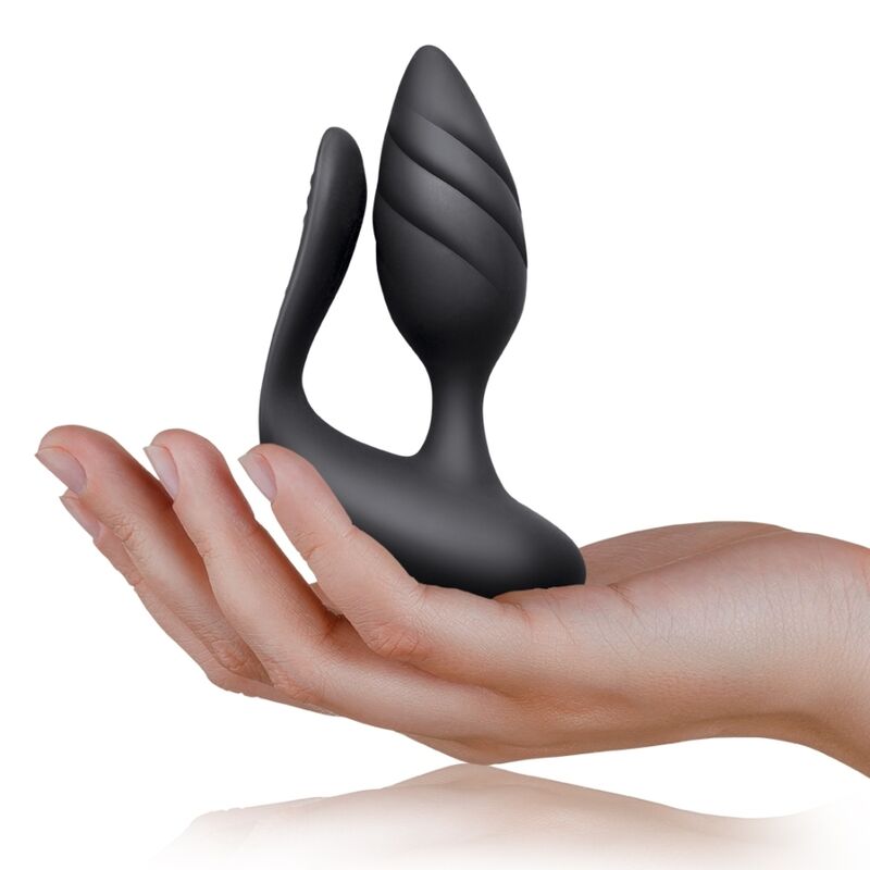 Rocks-Off Cocktail Plug Vibrante con Telecomando Nero Premium - immagine 2