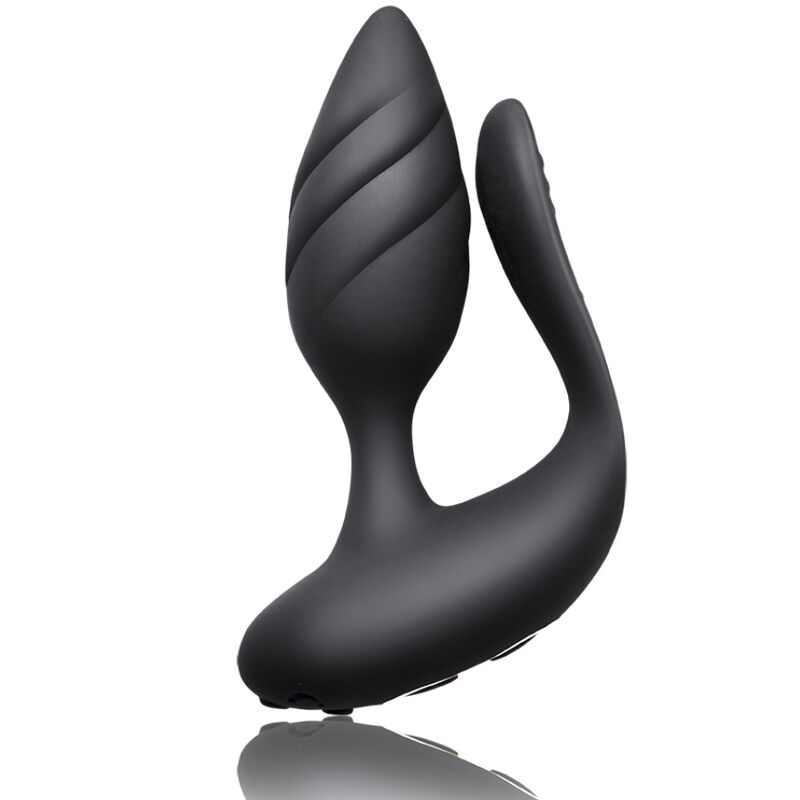 Rocks-Off Cocktail Plug Vibrante con Telecomando Nero Premium - immagine 4