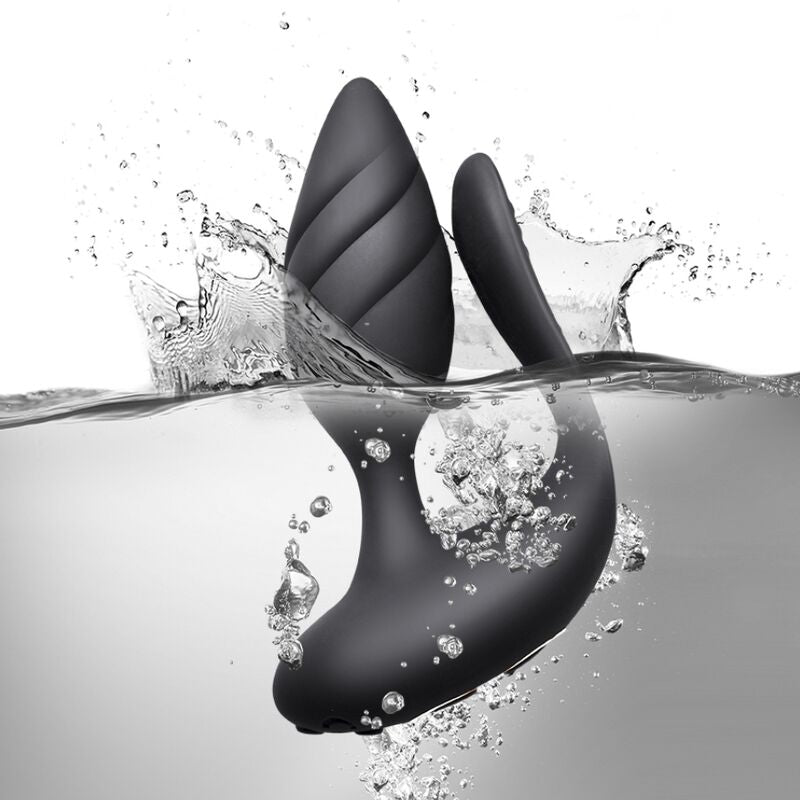 Rocks-Off Cocktail Plug Vibrante con Telecomando Nero Premium - immagine 5