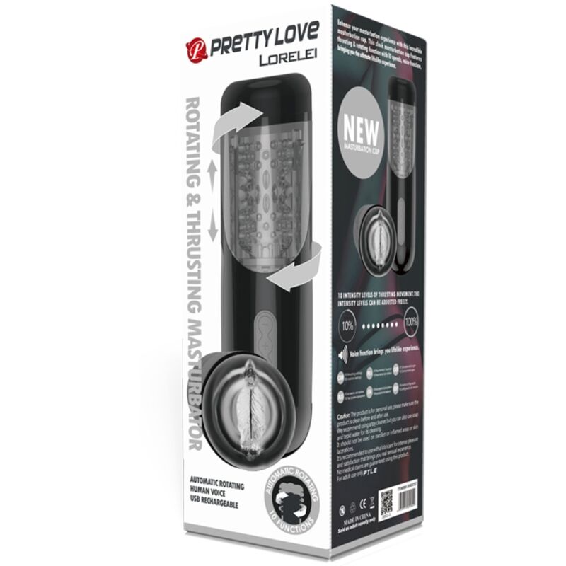 Masturbatore Maschile Premium Pretty Love in Materiale Body-Safe