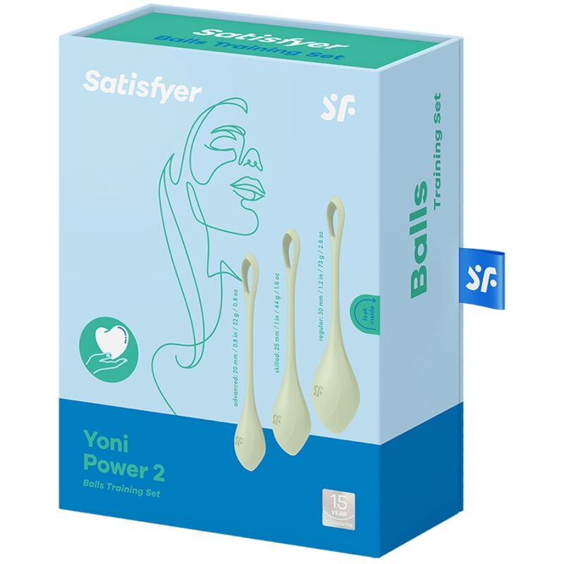 Satisfyer Yoni Power 2 Set Allenamento Pavimento Pelvico Verde - immagine 3