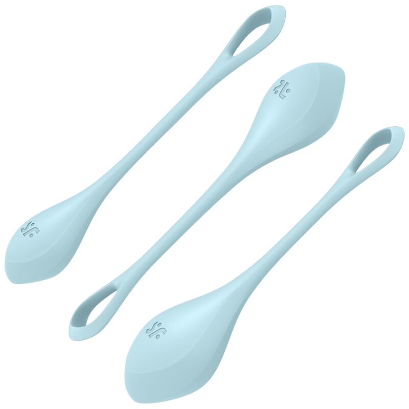 Satisfyer Yoni Power 2 Set Allenamento Pavimento Pelvico Blu