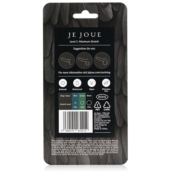 Je Joue - Anello Per Il Cazzo In Silicone Massima Elasticità - Nero