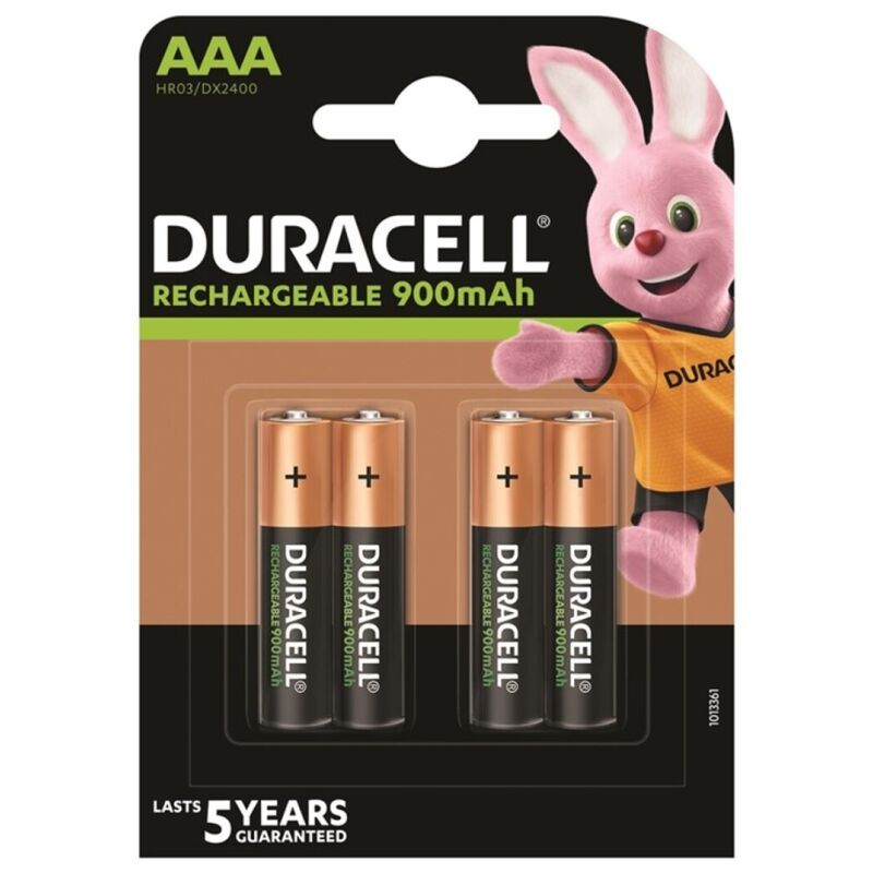 Duracell - Batteria Ricaricabile Hr03 Aaa 900Mah 4 Unità