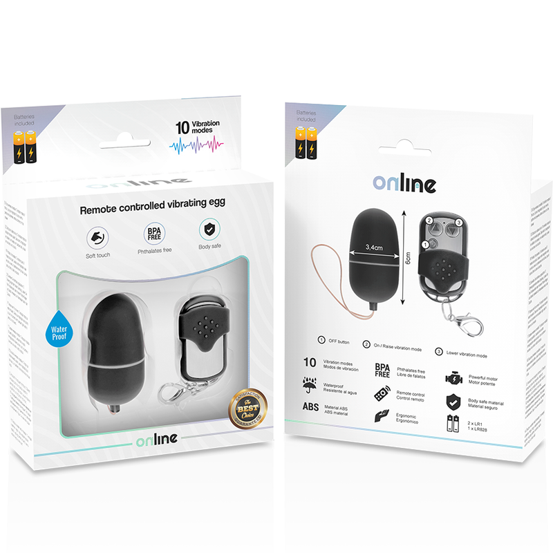 Online Uovo Vibrante Wireless con Telecomando - Nero Premium - immagine 5