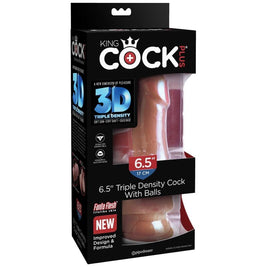 King Cock - Più Dildo 3D Con Palle 17 Cm