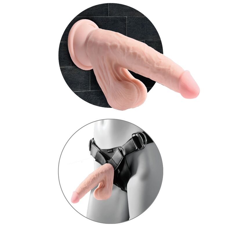 King Cock - Più Dildo 3D Con Palle Oscillanti 12,7 Cm