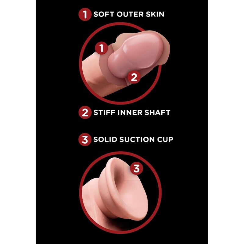 King Cock - Più Dildo 3D Con Palle Oscillanti 12,7 Cm
