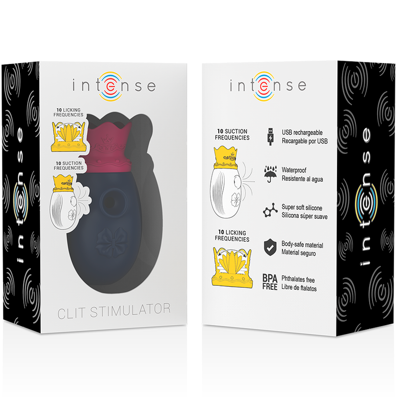 Intense Stimolatore Premium con 10 Modalità Aspirazione Blu - immagine 8